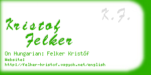 kristof felker business card