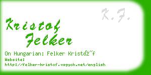 kristof felker business card